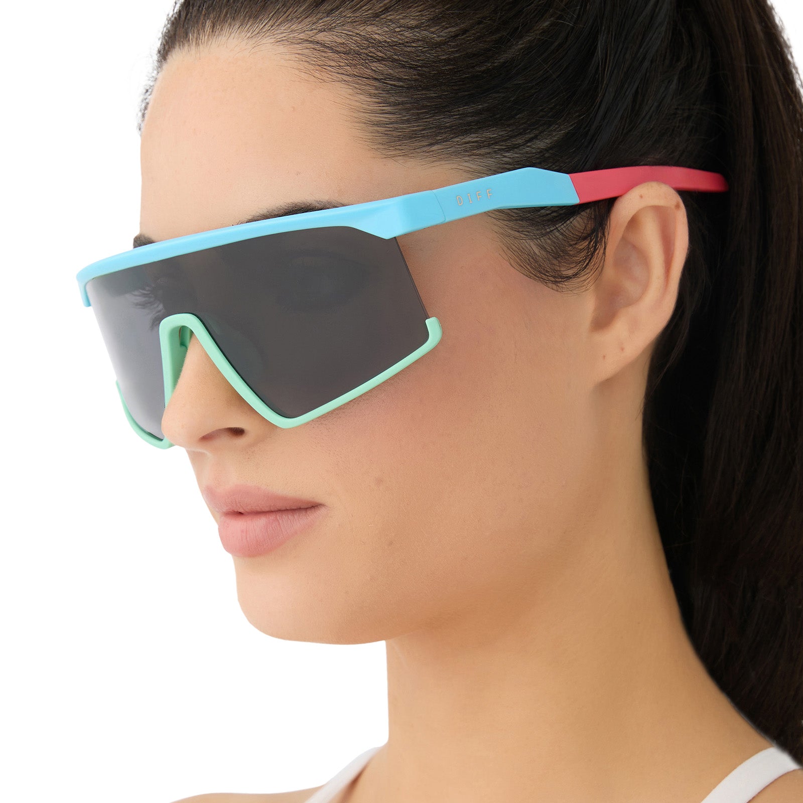 SPIKE - AQUA + BLUE GREEN + CORAL + GREY + POLARIZED SUNGLASSES - Image 8
