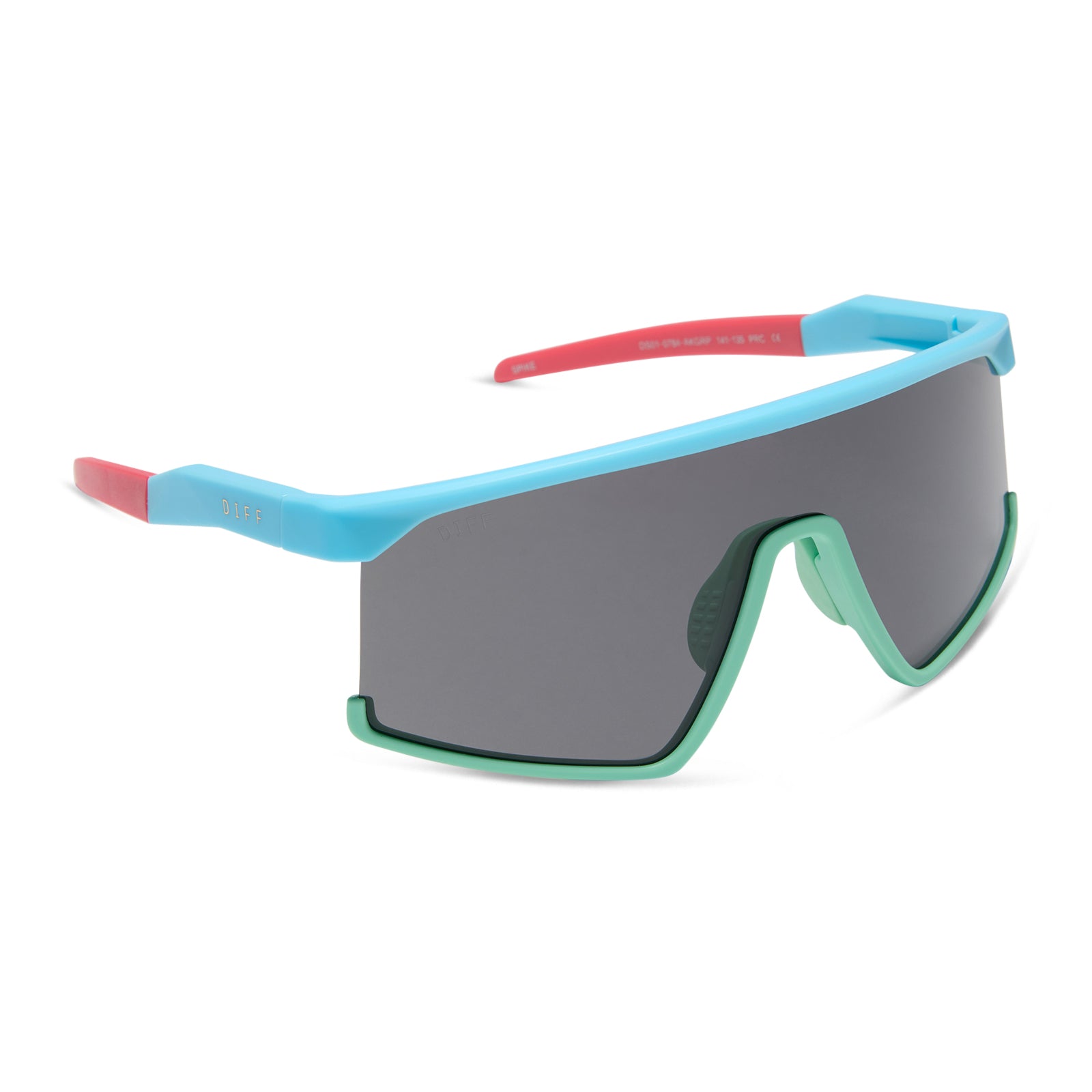 SPIKE - AQUA + BLUE GREEN + CORAL + GREY + POLARIZED SUNGLASSES - Image 2