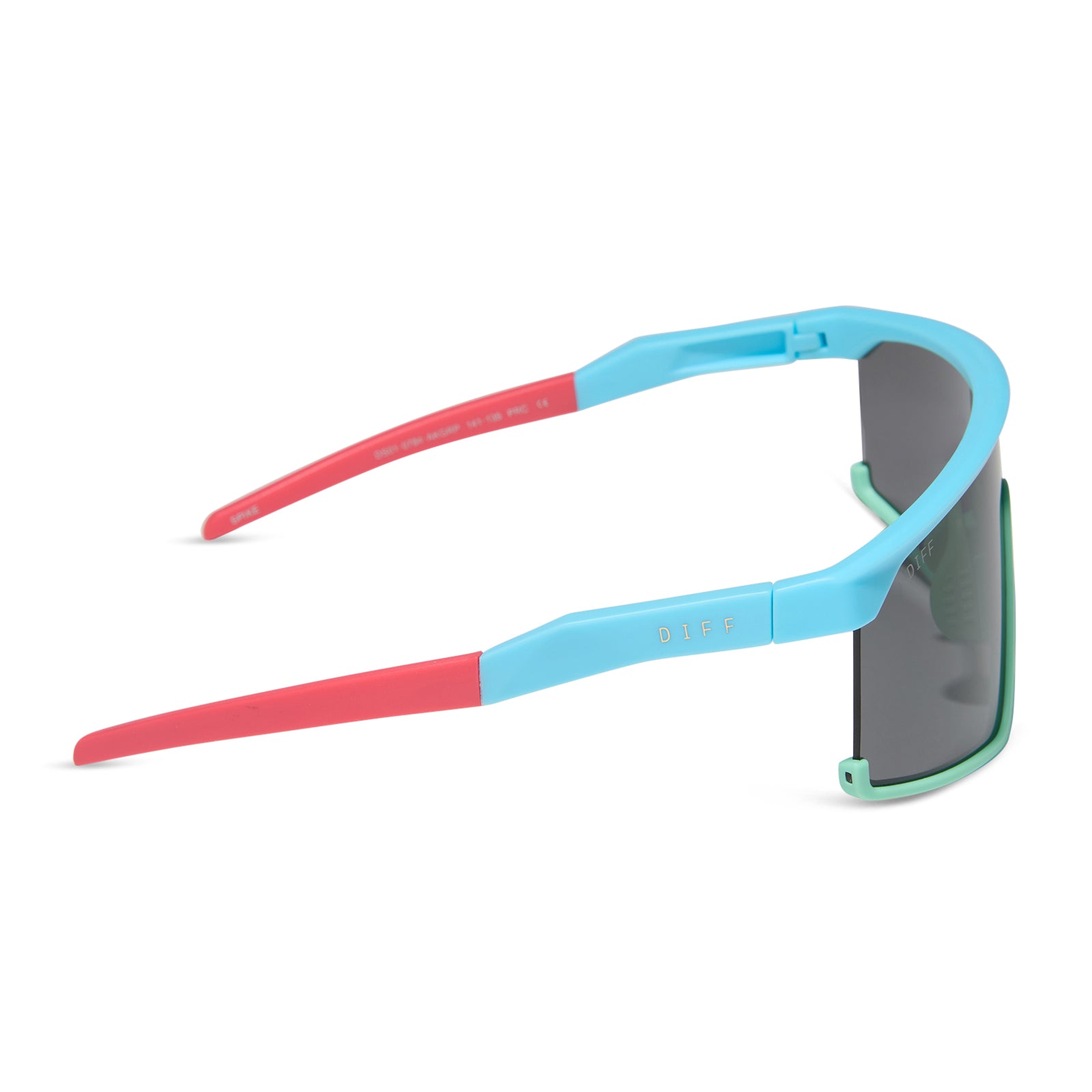 SPIKE - AQUA + BLUE GREEN + CORAL + GREY + POLARIZED SUNGLASSES - Image 3