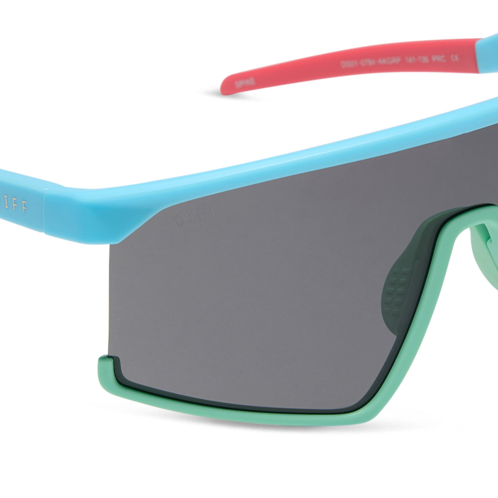 SPIKE - AQUA + BLUE GREEN + CORAL + GREY + POLARIZED SUNGLASSES - Image 4