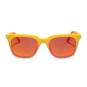 HUMAN TORCH™ - RADIANT YELLOW TO ORANGE FLAME FADE + BLAZING RED ORANGE MIRROR + POLARIZED SUNGLASSES