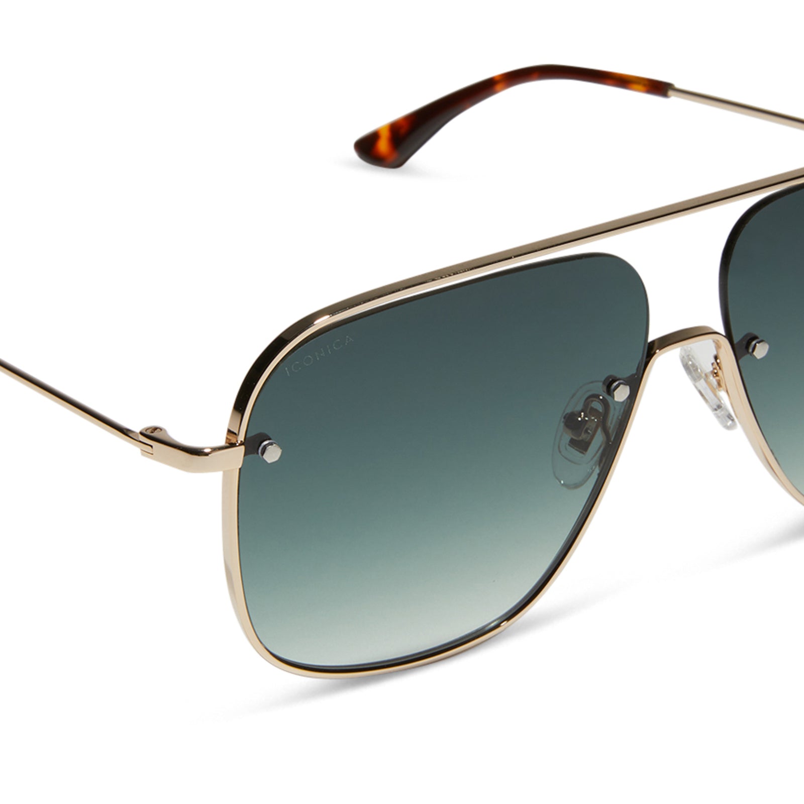 CYNTHIA - GOLD + RICH TORTOISE TEMPLE TIPS + G15 GRADIENT + POLARIZED SUNGLASSES - Image 4